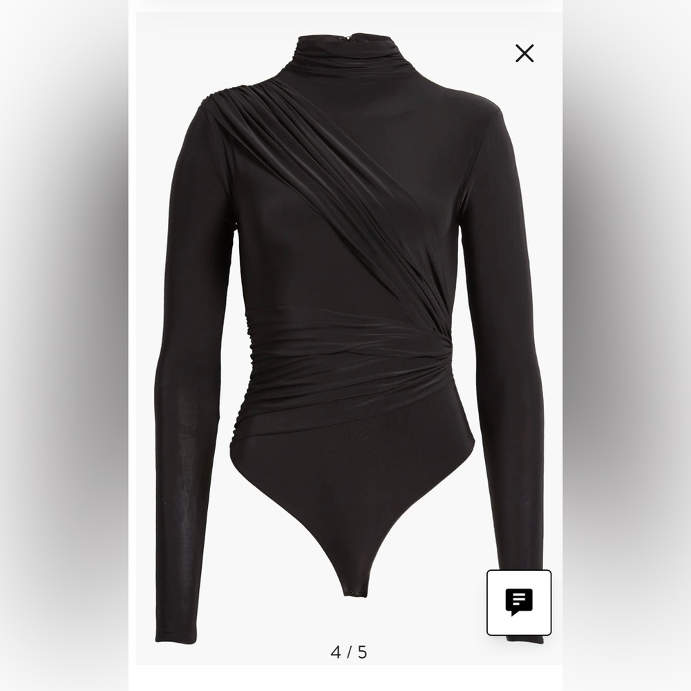 Elegant Black Long Sleeve Bodysuit